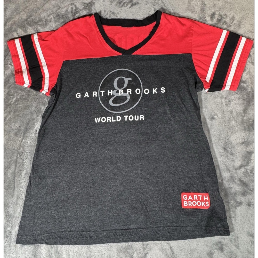 Garth Brooks Women's Large World Tour Jersey – Red & Charcoal